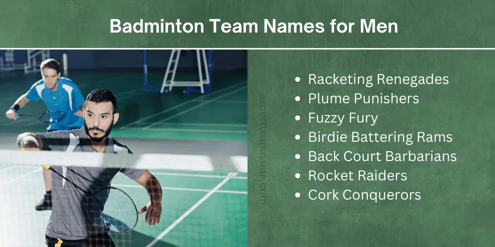 Badminton Team Names for Men