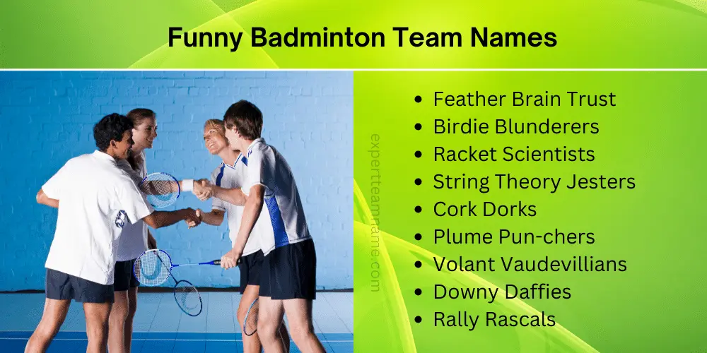 Funny Badminton Team Names