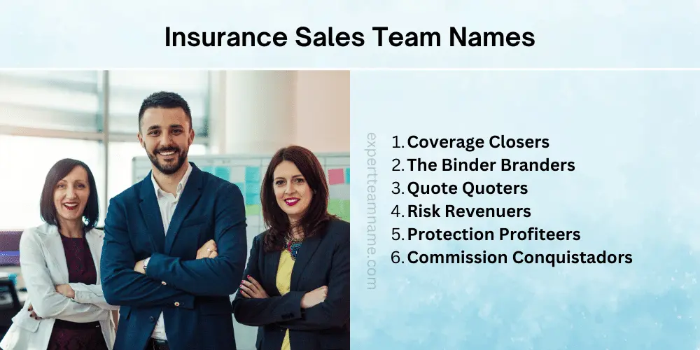 Insurance Sales Team Names