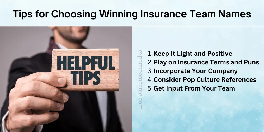 Tips for Choosing Winning Insurance Team Names