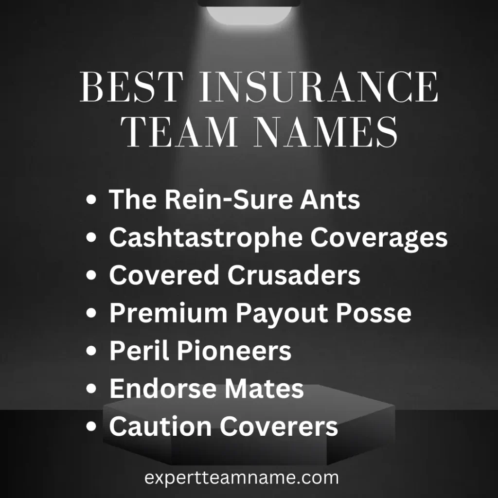 best insurance team names