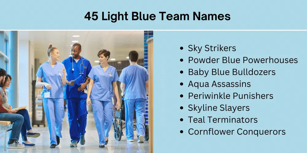 45 Light Blue Team Names