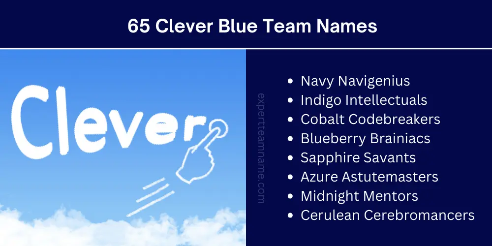 65 Clever Blue Team Names