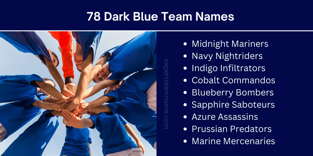 78 Dark Blue Team Names