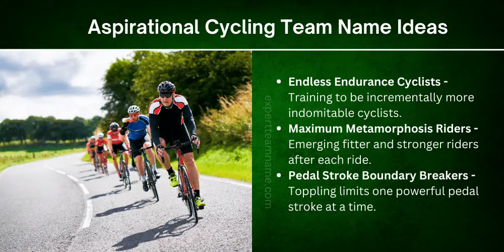 Aspirational Cycling Team Name Ideas