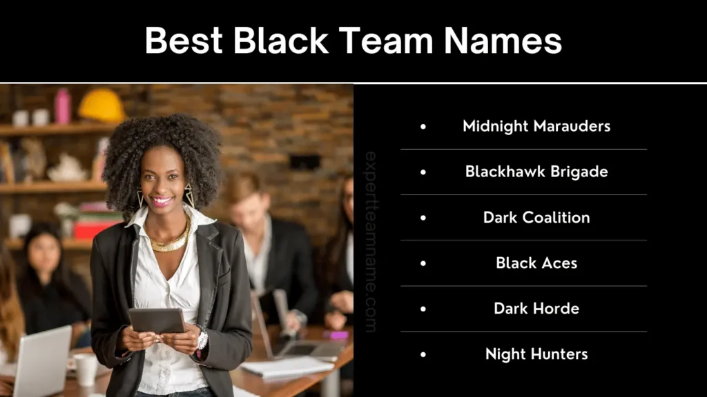 Best Black Team Names