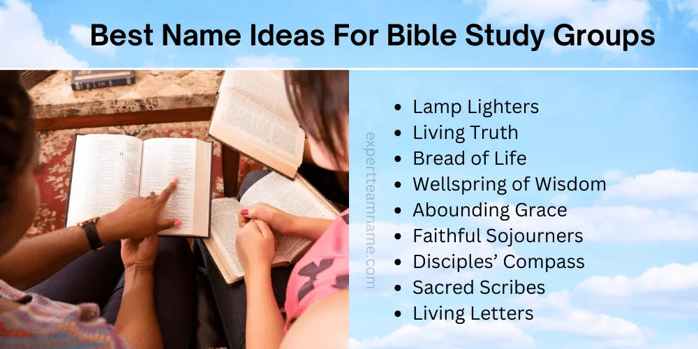 Best Name Ideas For Bible Study Groups