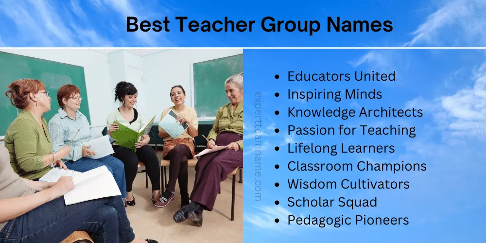 Best Teacher Group Names