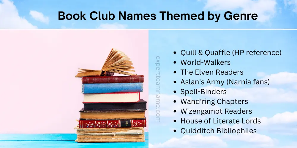 Book Club Names Themed by Genre