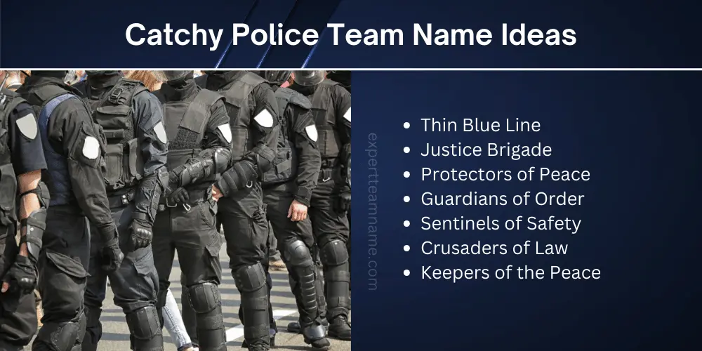 Catchy Police Team Name Ideas