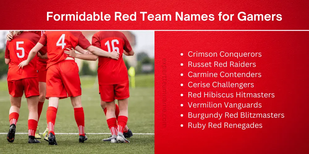 Formidable Red Team Names for Gamers