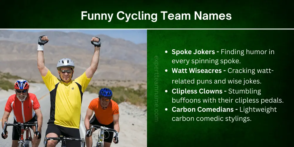 Funny Cycling Team Names