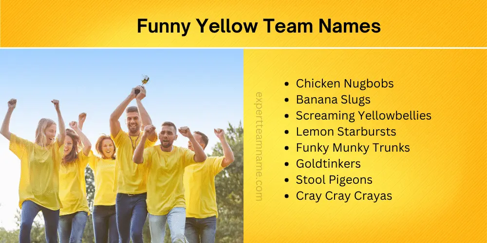 Funny Yellow Team Names