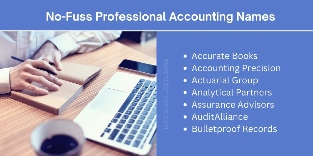 No-Fuss Professional Accounting Names