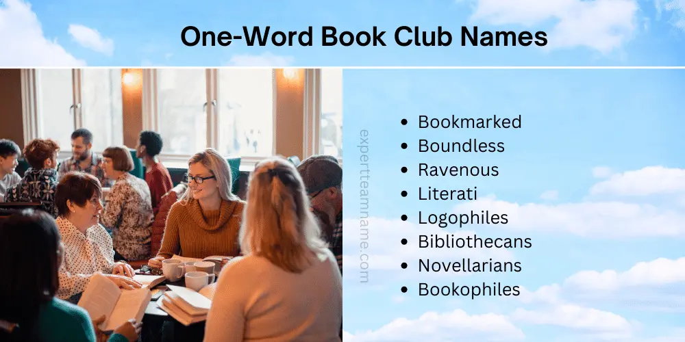 One-Word Book Club Names