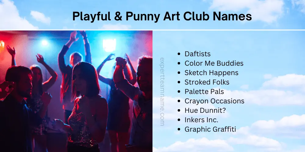 Playful  Punny Art Club Names