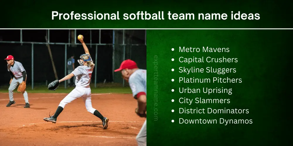 Professional softball team name ideas