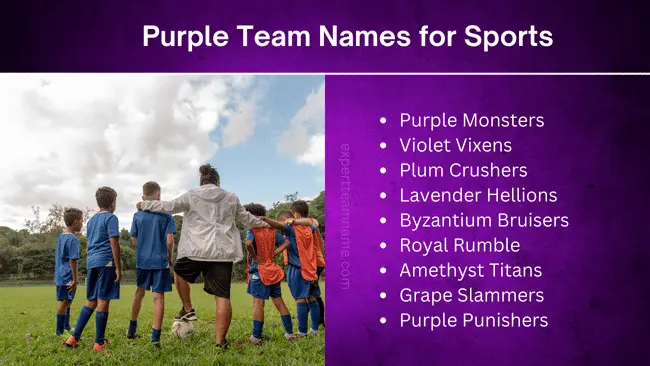 Purple Team Names for Sports