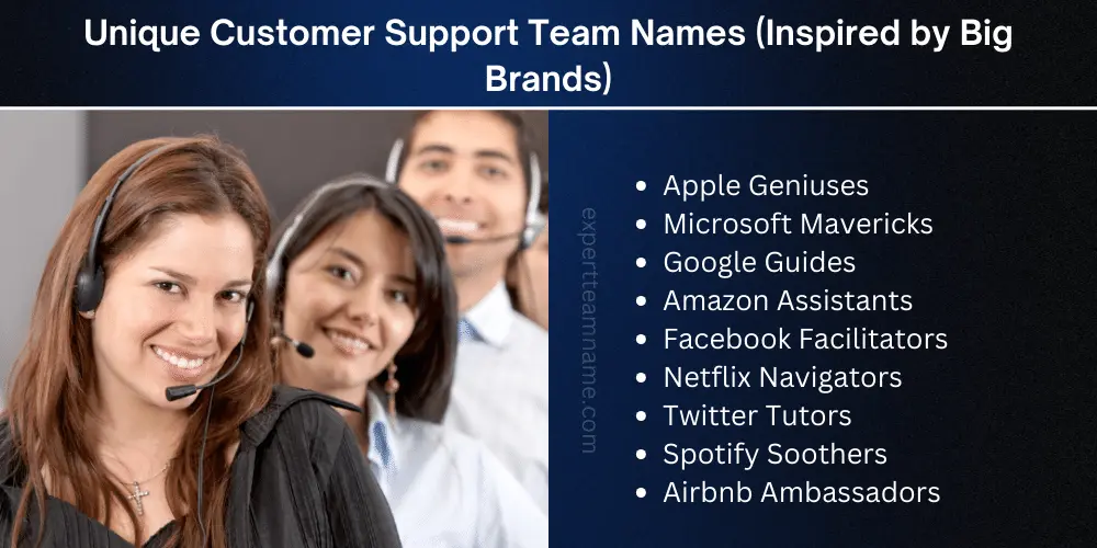 Customer Service Team Names