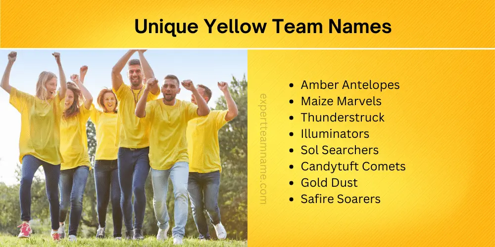 Yellow Team Names