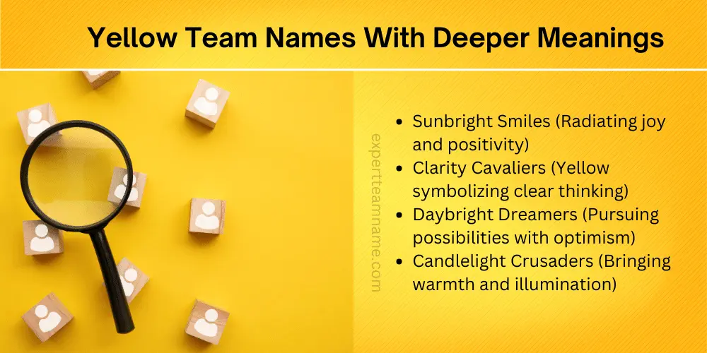 Yellow Team Names With Deeper Meanings