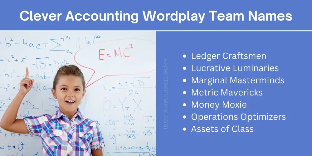 Clever Accounting Wordplay Team Names