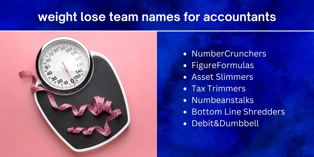 weight lose team names for accountants