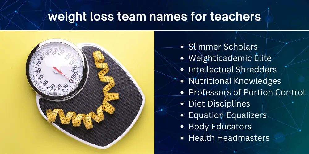 weight loss team names for teachers