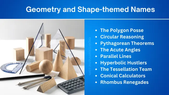 Geometry and Shape-themed Names