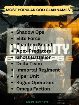 Most Popular COD Clan Names