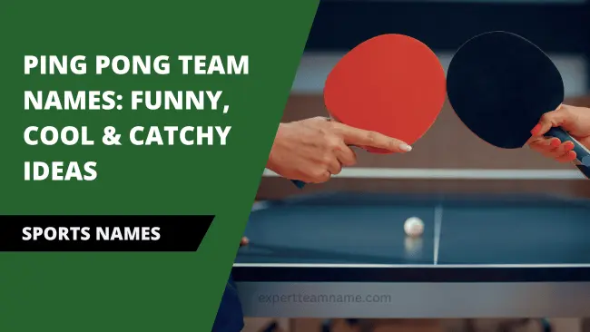 Ping Pong Team Names