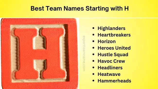 Best Team Names Starting with H