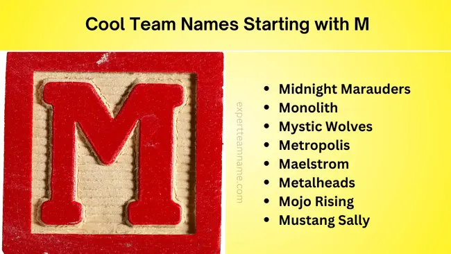 Cool Team Names Starting with M