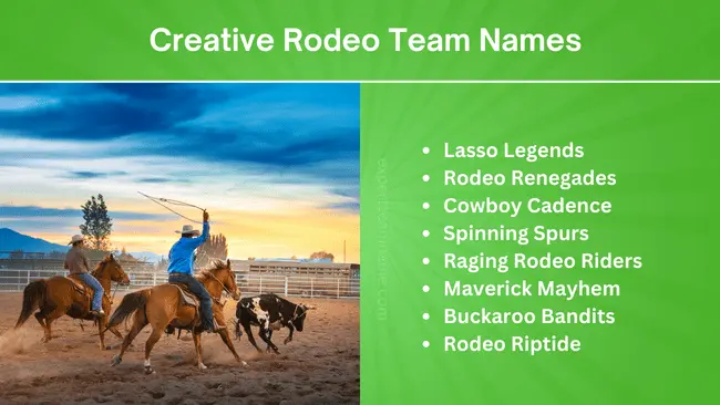 Creative Rodeo Team Names