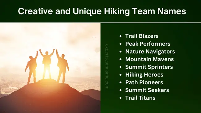 Creative and Unique Hiking Team Names