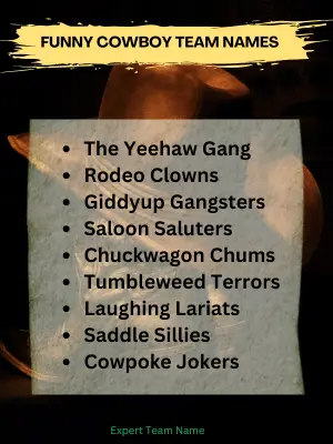 Funny Cowboy Team Names