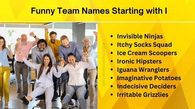 Funny Team Names Starting with I