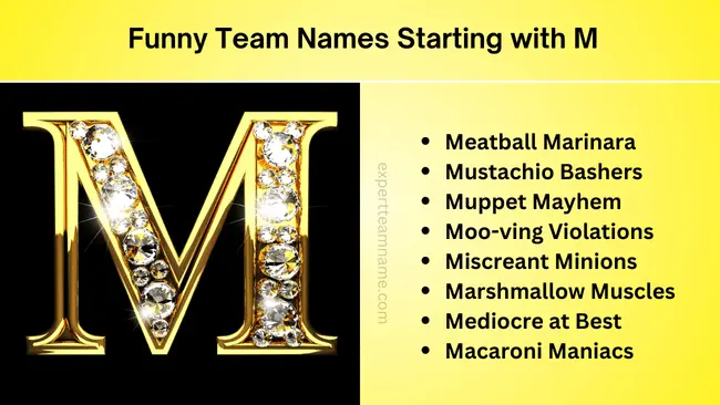 Funny Team Names Starting with M