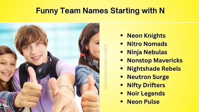 Funny Team Names Starting with N