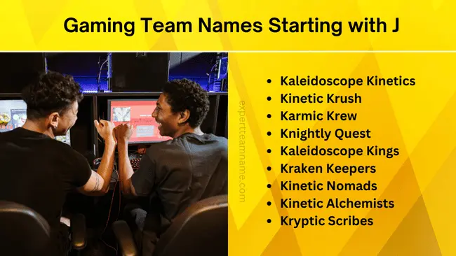 Gaming Team Names Starting with J