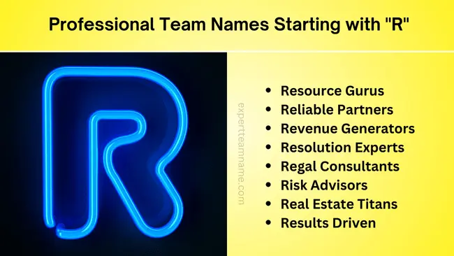 Professional Team Names Starting with R