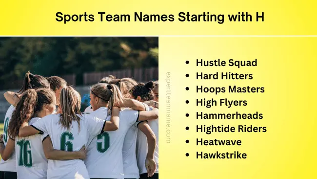 Sports Team Names Starting with H