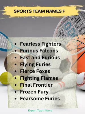 Sports Team Names F