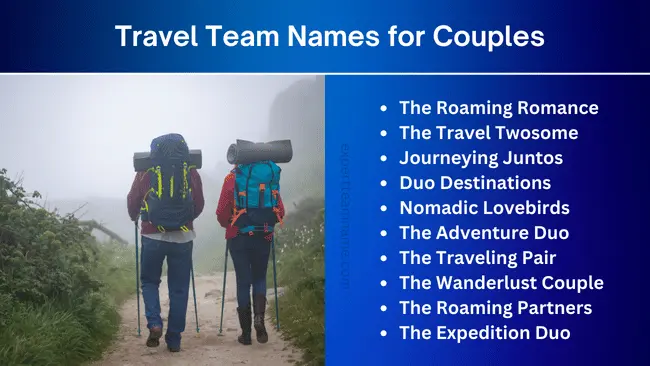 Travel Team Names for Couples