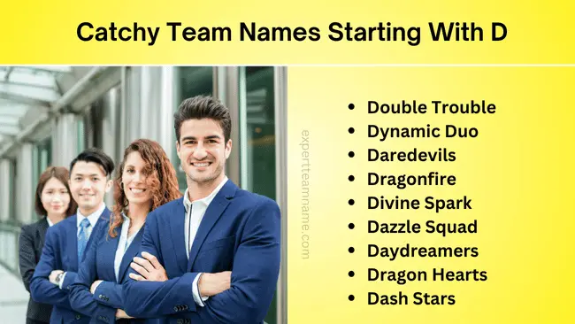 Catchy Team Names Starting With D