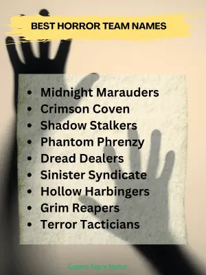 Best Horror Team Names