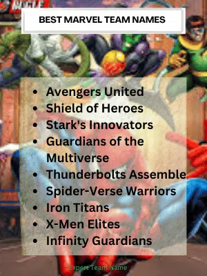 Best Marvel Team Names