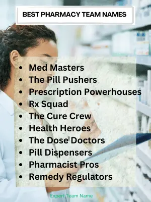 260 Best Pharmacy Team Names To Inspire Your Next Group