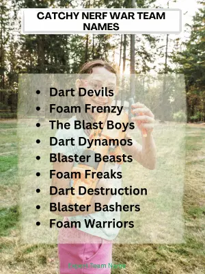 Catchy Nerf War Team Names