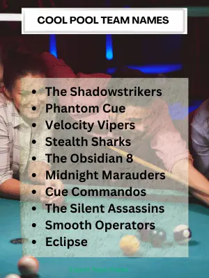 Cool Pool Team Names